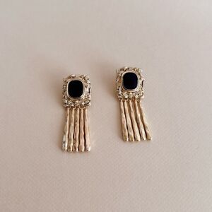 Zara Gold and Black Earrings